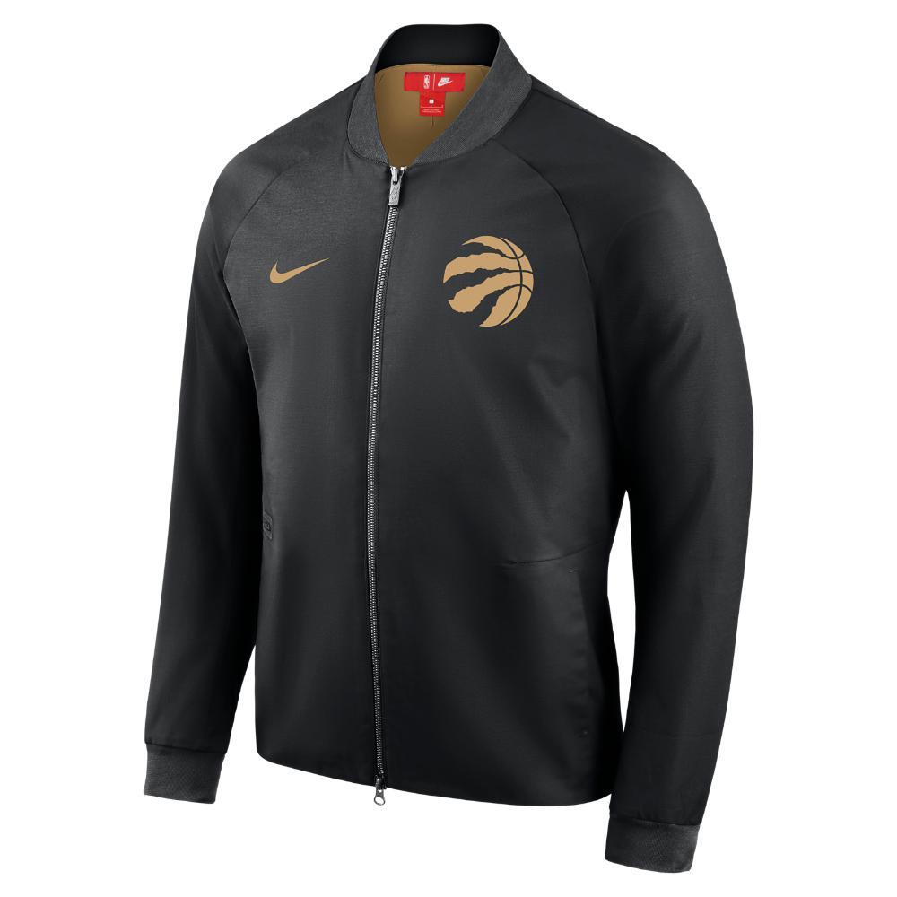 Мужская куртка Nike Toronto Raptors City Edition на молнии черный 899179-010