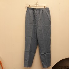 Briggs New York Blue 100 Polyester Pants Size 14 Elastic Waist High Rise