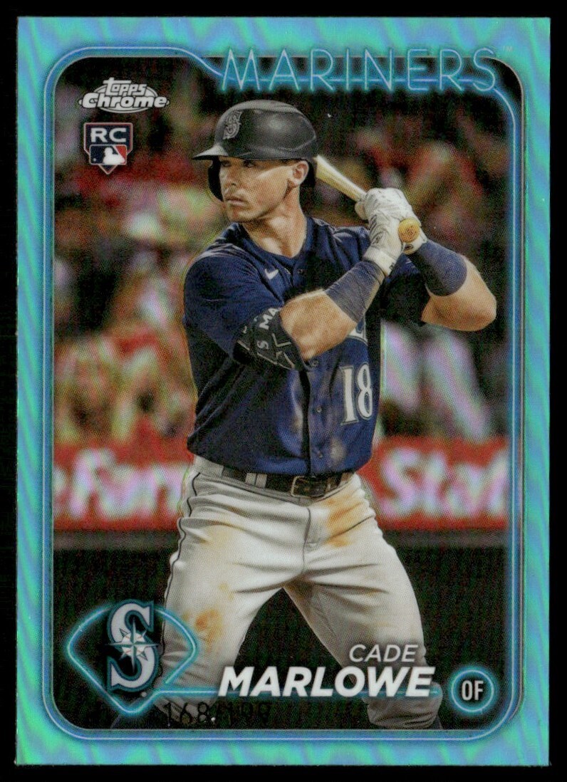 2024 Topps Chrome Aqua Refractor Rookie 168/199 Cade Marlowe #266 TS8