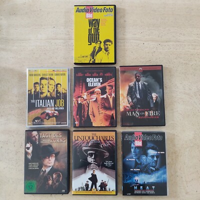 DVD Way of Gun Italian Job Oceans Eleven Man on Fire Tage des Zorns Heat Film