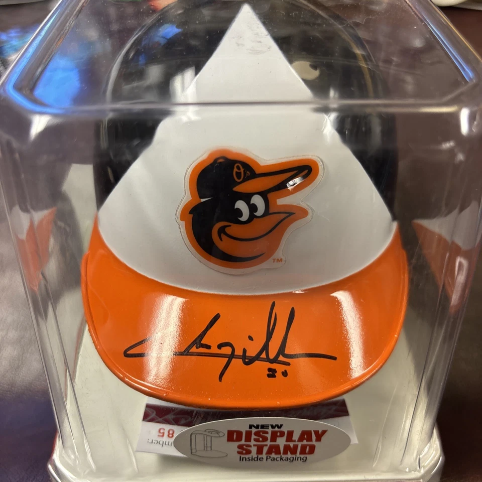 MINI CASCO RIDDELL AUTO FIRMADO POR CHRIS TILLMAN CON CERTIFICADO DE AUTENTICIDAD Orioles Foto 2 de 4