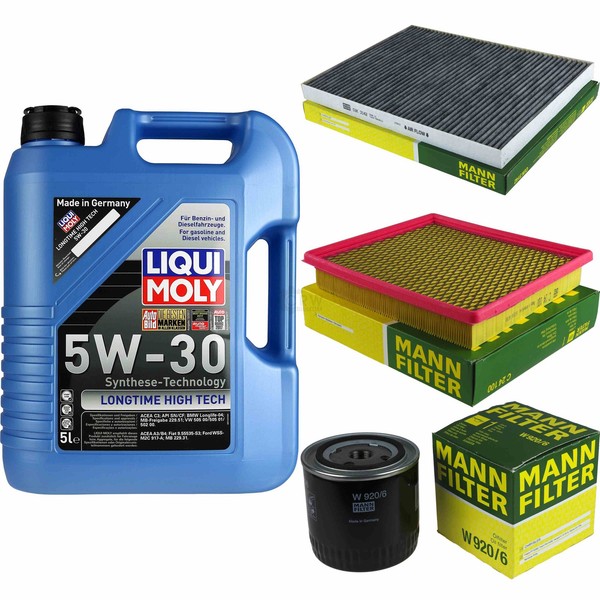 Mann Inspektionspaket 5L Liqui Moly Longtime 5W-30 FüR Chrysler Voyager IV 3.3-image