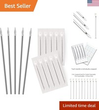 Precision 16G Piercing Needles - 10PC Sterile Pack for Various Body Piercings