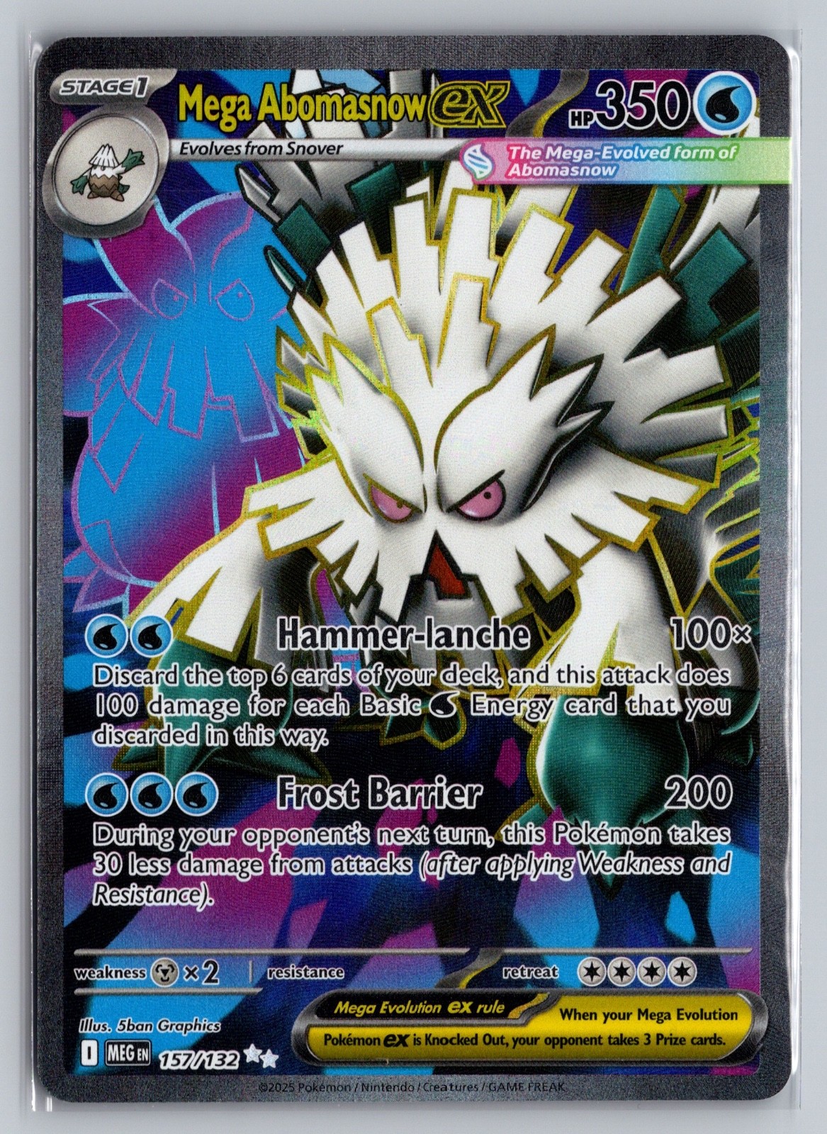 Mega Abomasnow ex Holo Ultra Rare ME01: Mega Evolution 157/132 NM