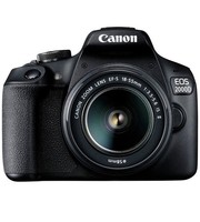 Canon EOS 2000D 24.1MP Digital SLR Camera with 18-55mm EF-S Is II Lens Black