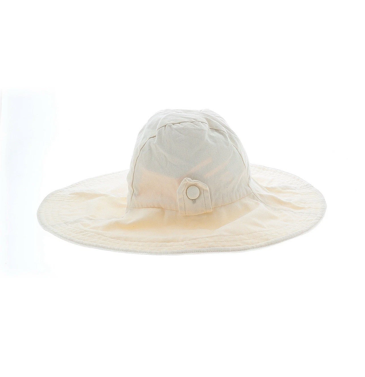 Orla Keily White Cotton Canvas Sun Hat Button Detail Y2K Cottagecore