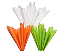 24 Sheet Orange, Green and White Tissue Paper Value Pack for Birthdays and All