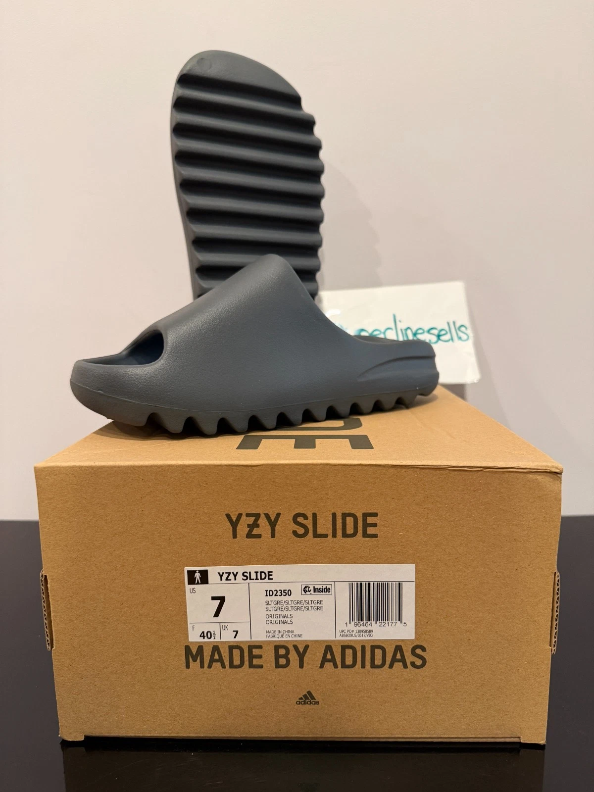Adidas Yeezy Slide Slate Grey Size 7 (100% Authentic) ID2350