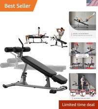 Semi-Commercial Decline Sit Up and Flat Weight Bench. Adjustable Fitness Equi...
