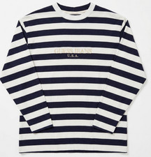 VTG 1980s GUESS Jeans USA by Georges Marciano Striped Long-Sleeve Tee, SZ Small