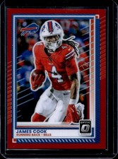 2025 Panini Donruss Optic James Cook Red Prizm #/149 Bills