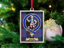 Speid Clan Crest Ornament Scottish Silver Frame Keepsake