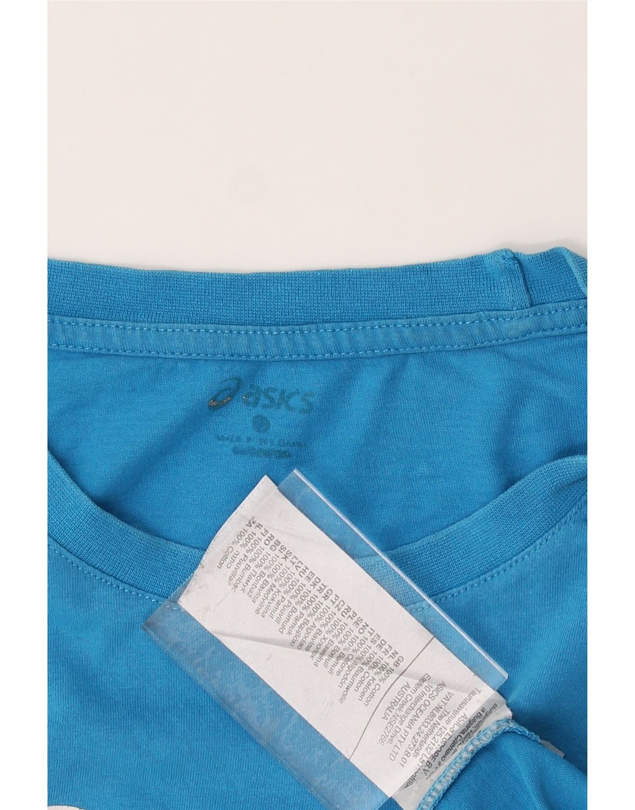 ASICS Mens Graphic T-Shirt Top Large Blue Cotton BP05 thumbnail 3