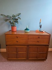 Vintage Nathan Squares Teak Sideboard. TV Drinks Cabinet. 