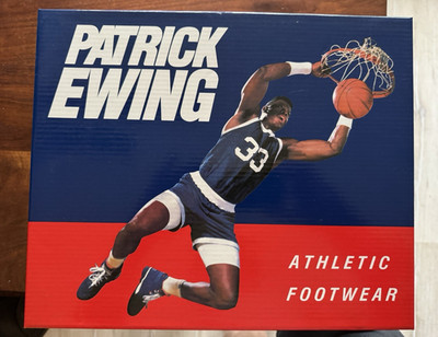 Ewing Athletics Patrick Ewing High-Top Basketball-Sneaker Weiß/Blau Leder EUR 47