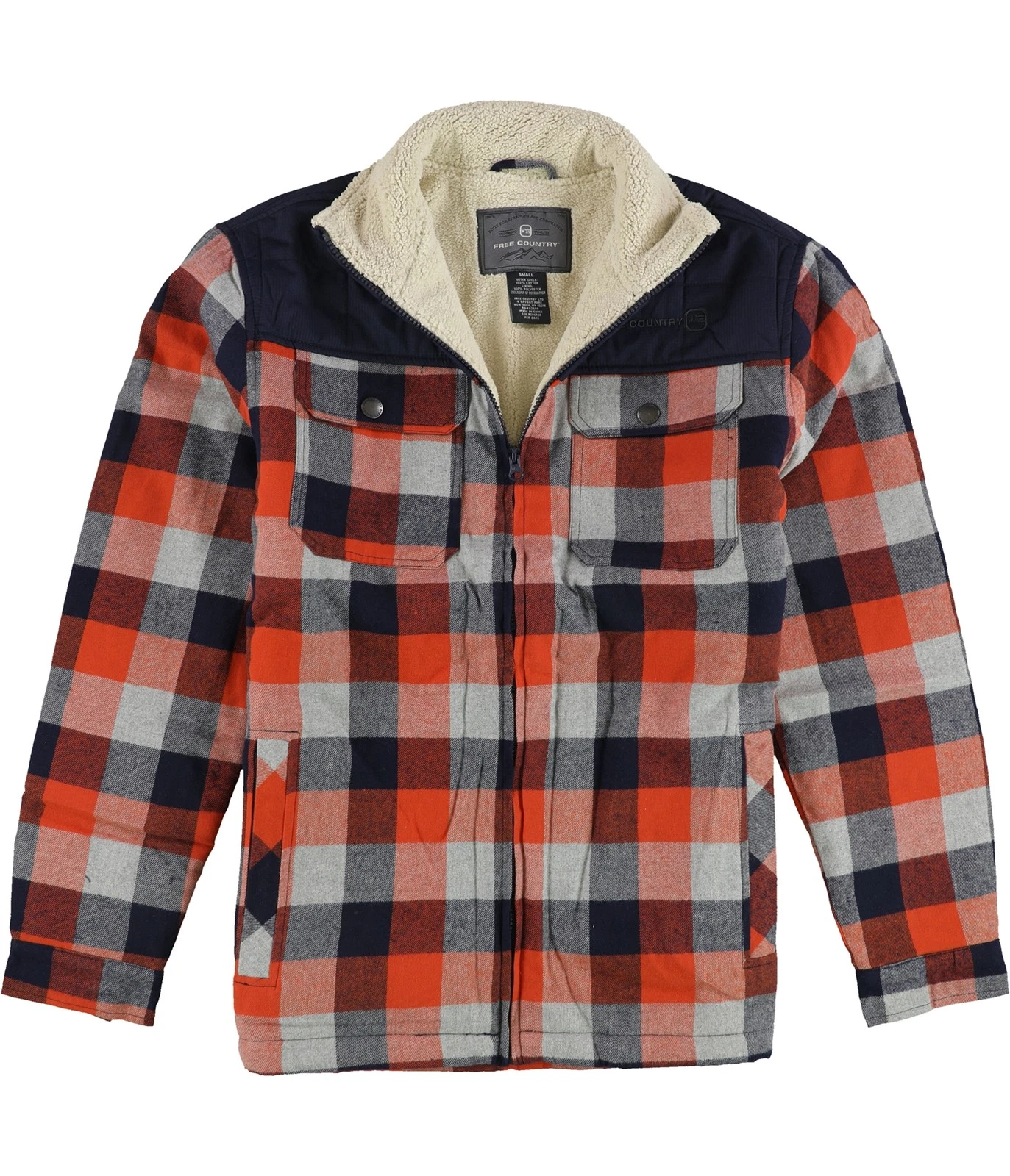Free Country Mens Woodsman Sherpa Shirt Jacket