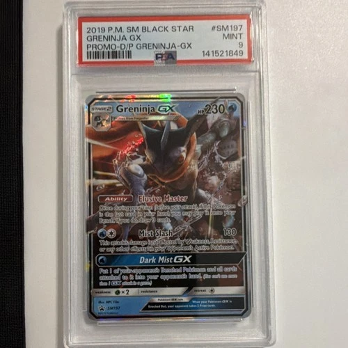 Pokémon Greninja GX Promo Holo PSA 9 SM197 SM Black Star Promo 2019