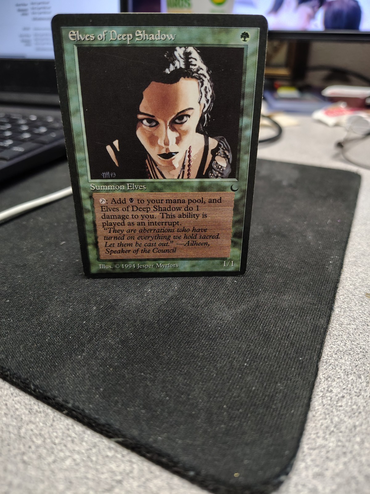 Elves of Deep Shadow The Dark Rare NM/LP Vintage MTG