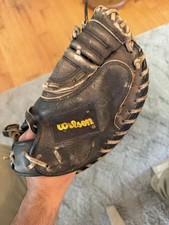 wilson catchers mitt right hand A254 Black autoghraph model premium cowhide