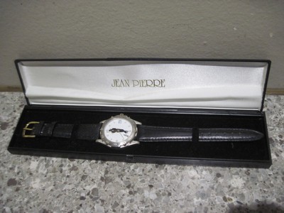 Jean Pierre James Bond Men's Quartz Watch New Old Stock in Classy Black & White
