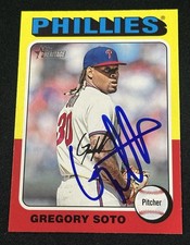 2024 Topps Heritage #144 Gregory Soto Signed Phillies Autographed Auto Card Mets