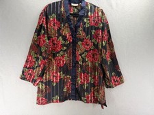 Victoria's Secret Gold Label Top Womens M Romantic Dark Coquette Button Up Satin