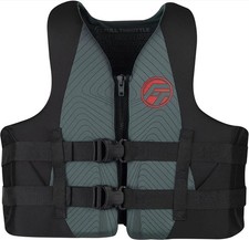 Full Throttle Adult Rapid Dry Neoprene USCGA Life Jacket for Water Sports S/M