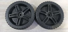 BBQ Grill Wheels Kit Plastic Black 2 Pcs Replacement Parts