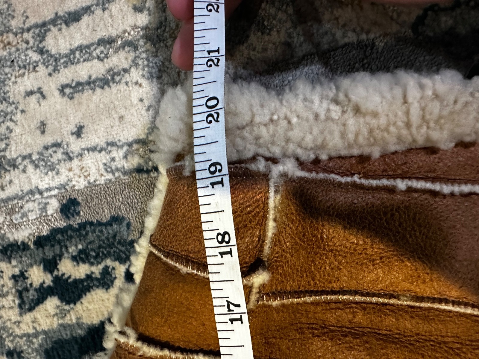 Vintage Shearling Patchwork Vest Brown Suede Leat… - image 10