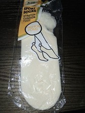 NEW NIP Vintage Ankle BOOTIES Pom Pom Sport Socks White w White Lady's