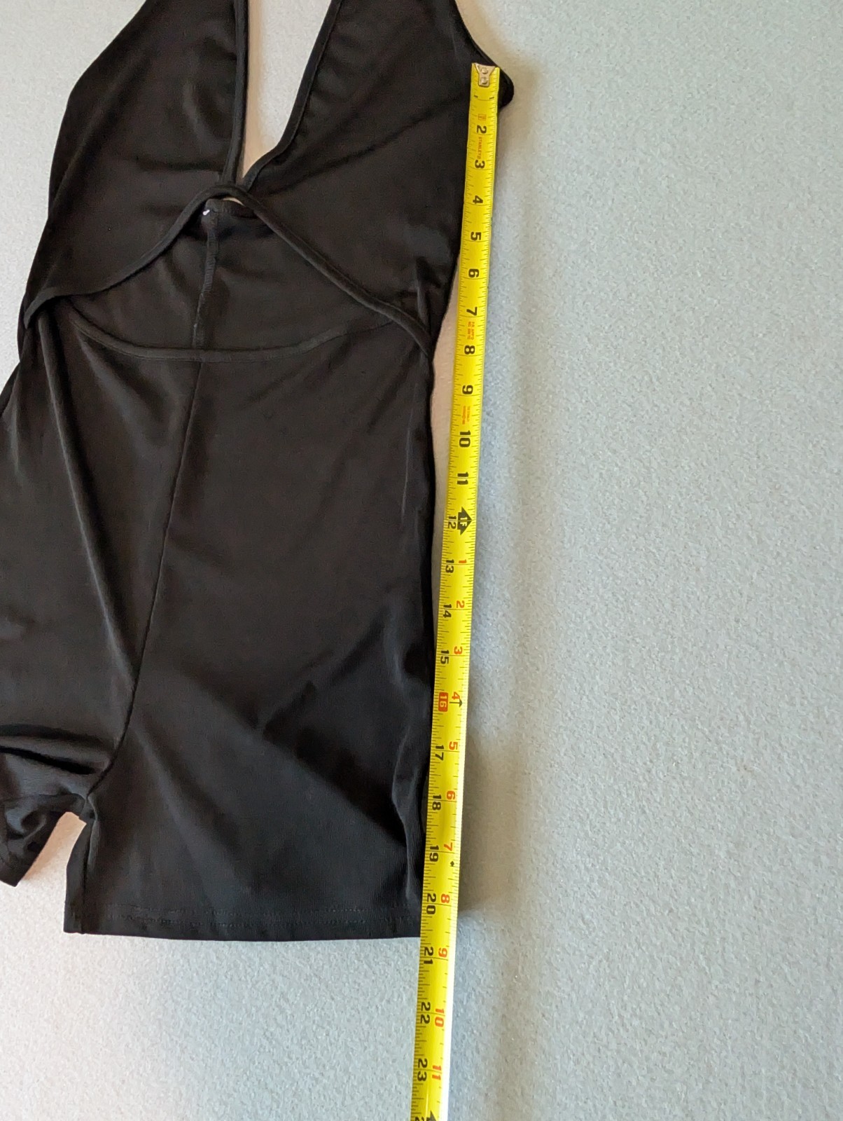 Black Cut Out Backless Halter Sporty Shorts Romper Sexy Gym Outfit Yoga Sz Med image 6