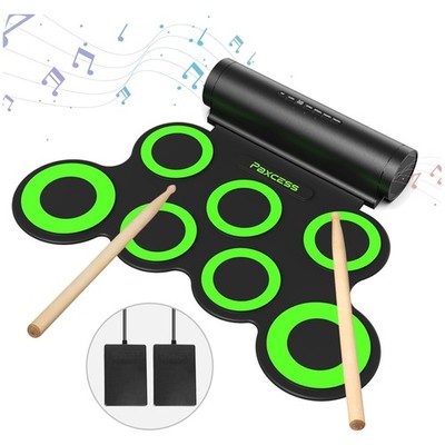 Rechargeable 7-Pad Practice Drum Set