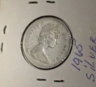 1965 Canadian Quarter 80% Silver Circulated, Uncertified, Ungraded
