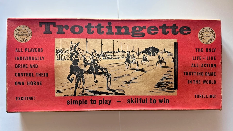 TROTTINGETTE Horse racing Game  Lack & Lack  1950 Life like  trotting - Image 3 of 4