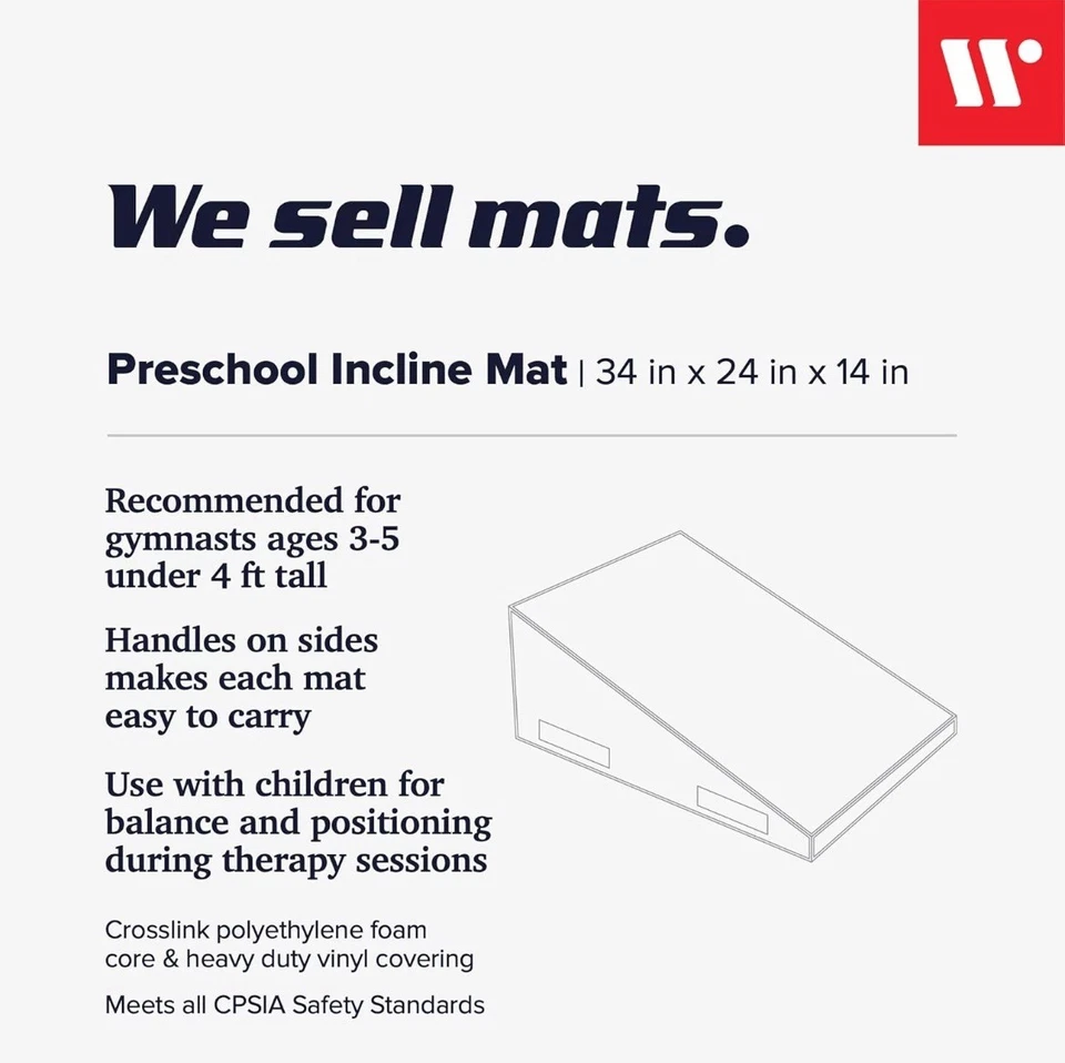 Incline Preschool Mat Multicolor We Sell Mats   (34" x 24" x 14") - Image 2 of 4