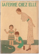 'LA FEMME CHEZ ELLE' FRENCH VINTAGE MAGAZINE 15 APRIL 1935
