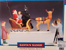 Lemax Santas Sleigh Photographer Mother Child Village Collection 1999