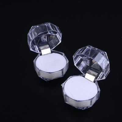  20PCS Acrylschmuck Verpackungshalter Ring Transparente Geschenkbox Verlobung