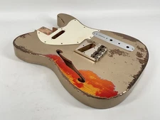 MJT Official Custom Vintage Aged Nitro Guitar Body Mark Jenny VTL Gold Swamp Ash