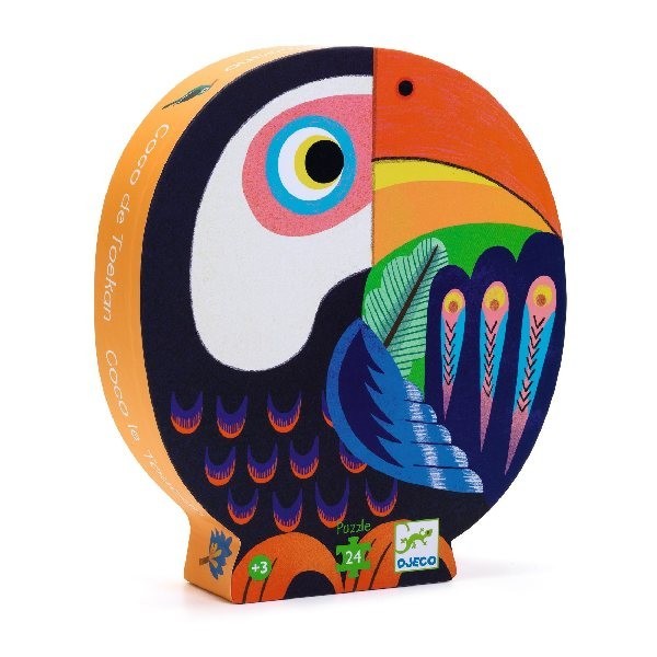 Djeco DJ07283 Silhouette Puzzles Coco The Toucan Jigsaw Puzzle 24 Pieces UK New