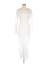 PrettyLittleThing Women White Casual Dress S