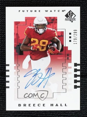 2022 Upper Deck Goodwin Champions /299 Breece Hall #00T-BH Rookie Auto RC 0cq4