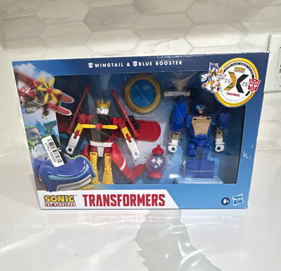 Hasbro Sonic the Hedgehog x Transformers Wingtail & Blue Booster Set, Plane