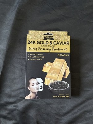 24K Gold & Caviar Face Mask (5) Luxury Firming Treatment Unopened
