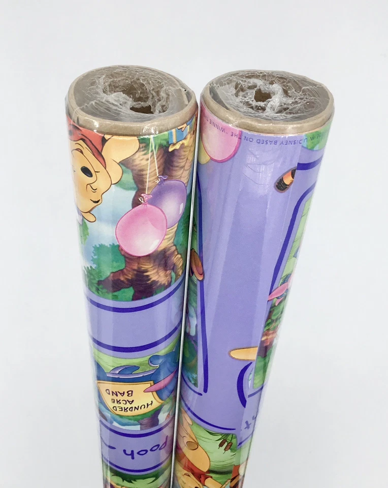NEW-Vtg-Hallmark Disney Winnie The Pooh, Gift Wrap Rolls-30 SQ FT*READ⬇️On Ship - Image 4 of 4