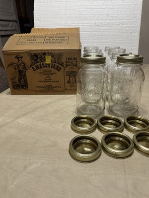 8 Anchor Hocking 1776-1976 Bicentennial Liberty Bell Qt Mason Jars