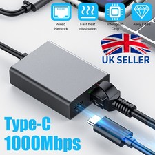 Image of 2 in1 USB C to Ethernet Adapter USB C to RJ45 Adapter for Samsung Mac OS/Windows
