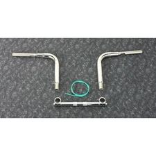 KST Polished 1 1/2" Pioneer 10" Rise Handlebar w/1" Clamping Area - KST-2PN10