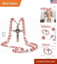 Catholic Rosary Necklace Large Bead Italian Rosary, Christian Prayer Beads ...