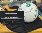 Julio Rodriguez Autographed Baseball 2025 Fanatics Under Wraps Mariners Logo